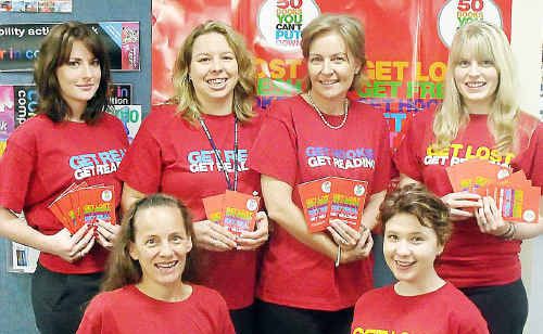 Gympie Library staff (back from left): Crystal Smith, Rachel Lethem, Karen Sallaway, Mel Jones; (front): Patricia Shaw and Sarah Tweed get ready to help everyone Get Reading! Gympie Library staff (back from left): Crystal Smith, Rachel Lethem, Karen Sallaway, Mel Jones; (front): Patricia Shaw and Sarah Tweed get ready to help everyone Get Reading!